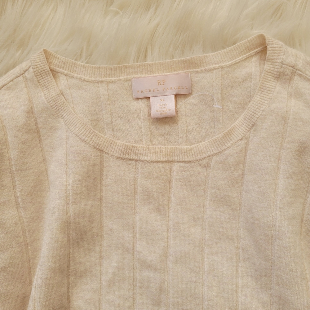 Rachel Parcell Easy Ribbed Crew Neck Sweater - Picture 2 of 4